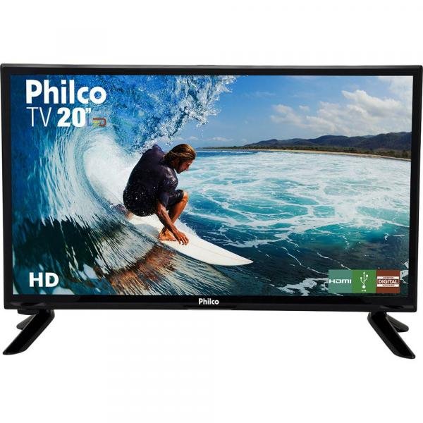 TV LED 20" Philco PH20N91D HD com Conversor Digital 1 HDMI 1 USB 60Hz - Preta