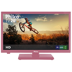TV LED 20" Philco PH20U21DR HD Conversor Digital 2 HDMI 1 USB 60Hz Rosa