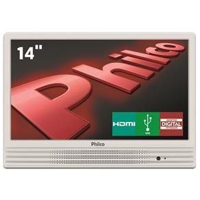 TV LED 14" HD Philco PH14E10DB com Conversor Digital Integrado, Entrada HDMI e USB