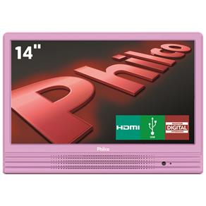 TV LED 14" HD Philco PH14E10DR com Conversor Digital Integrado, Entrada HDMI e USB