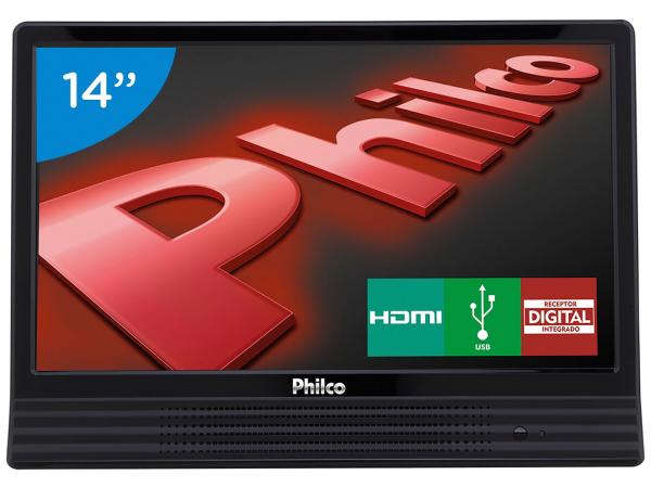 TV LED 14” Philco PH14E10D - Conversor Integrado 1 HDMI 1 USB