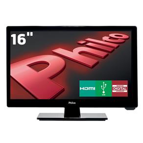 TV LED 16" HD Philco PH16D10D com Conversor Digital Integrado, Progressive Scan, Entrada HDMI e Entrada USB