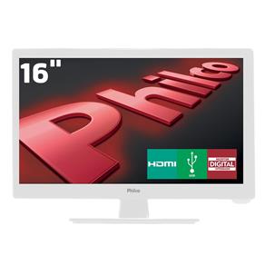 TV LED 16" HD Philco PH16D10DB com Conversor Digital Integrado, Progressive Scan, Entrada HDMI e Entrada USB