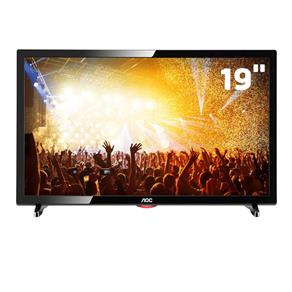 TV LED 19" HD AOC LE19D1461 com Conversor Digital Integrado, Entradas HDMI e Entrada USB