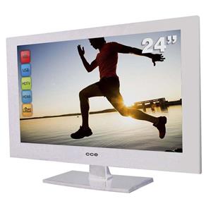 TV LED 24” HD CCE LN244W com Conversor Digital, Entradas HDMI e USB - Branca
