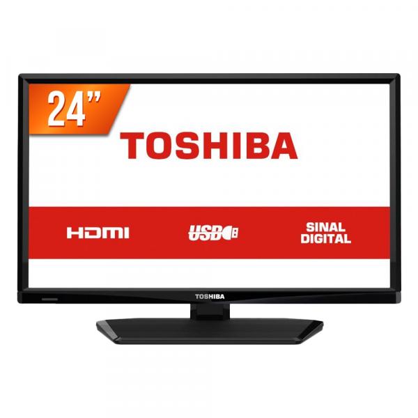 TV LED 24 HD Toshiba L1700 1 HDMI 1 USB Conversor Digital