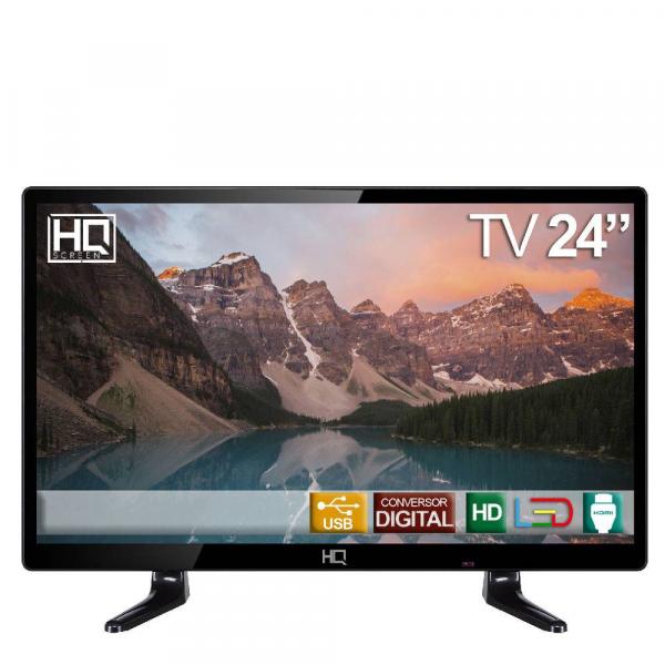 TV LED 24" HQ HD Conversor Digital HQTV24 HDMI USB