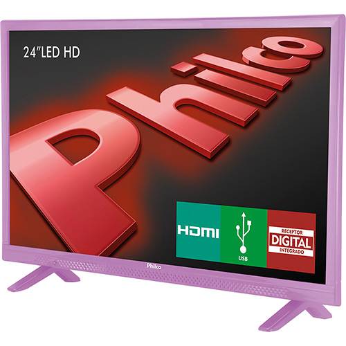 TV LED 24" PHILCO PH24E30DR HD com Conversor Digital 2 HDMI 1 USB 60Hz
