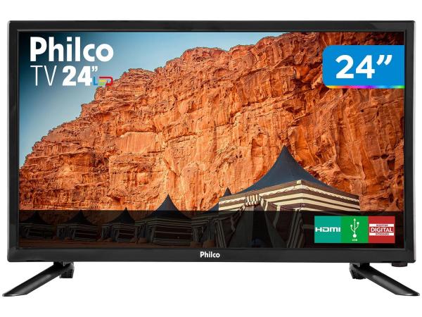 TV LED 24” Philco PH24N91D Conversor Digital - 1 HDMI 1 USB
