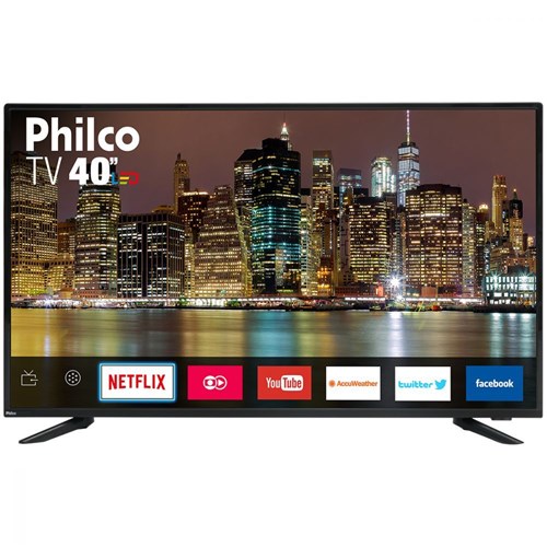 TV LED 40" Preta Philco Bivolt PTV40E60SN