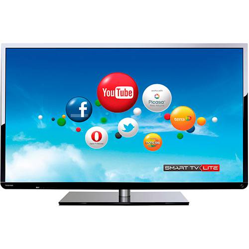 TV LED 48" Semp Toshiba 48L2400 Full HD 3 HDMI 2 USB com Acesso a Internet Via Cabo