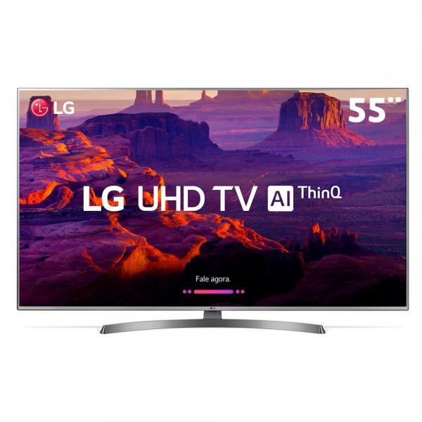 TV LED 55" LG UK6540, UHD 4K, Smart TV, WebOS, HDR10 e HLG, LG ThinQ AI, Wide Color, 4 HDMI, 2 USB