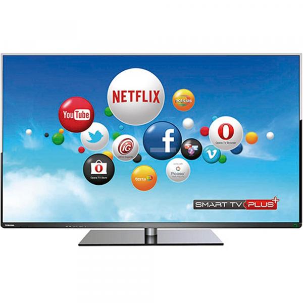 TV LED 55 Polegadas Semp Toshiba Full HD Wi-Fi 3 HDMI 2 USB 60Hz Dl 55L5400