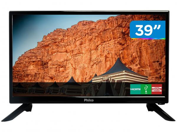 TV LED 39” Philco PTV39F61D - 2 HDMI 1 USB