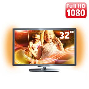 TV 32" LED Ambilight Philips Série 7000 32PFL7606D Full HD C/ Smart TV, Entradas HDMI e USB e Conversor Digital - 120Hz