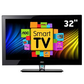 TV 32" LED AOC LE32H158i Full HD C/ Smart TV, Entradas HDMI e USB e Conversor Digital - 120Hz
