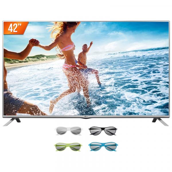 TV LED 3D 42" LG Full HD 2 HDMI 1 USB Conversor Digital 42LF6200 + 4 Óculos 3D - Lg