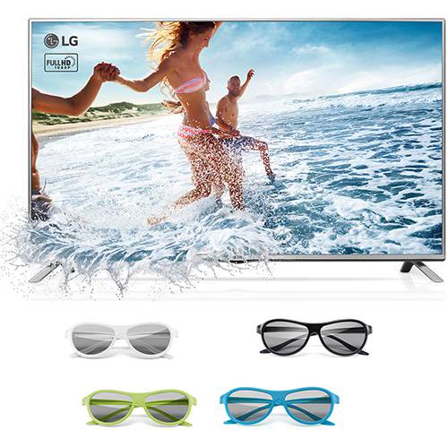 TV LED 3D 49'' LG 49LF6200 Full HD com Conversor Digital 2 HDMI 1 USB + 4 Óculos 3D