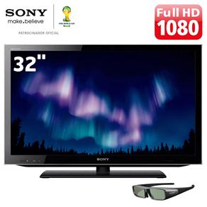 TV 32" LED 3D Sony Série HX KDL-32HX755 Full HD com Smart TV, Conversor Digital, Wi-Fi, Entradas HDMI e USB e 1 Óculos 3D