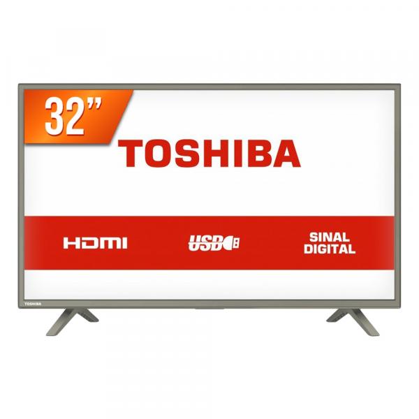 TV LED 32" HD Toshiba 32L1800 3 HDMI USB Conversor Digital Integrado