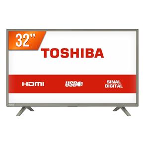 TV LED 32'' HD Toshiba SEMP TCL 32L1800 3 HDMI USB Conversor Digital Integrado
