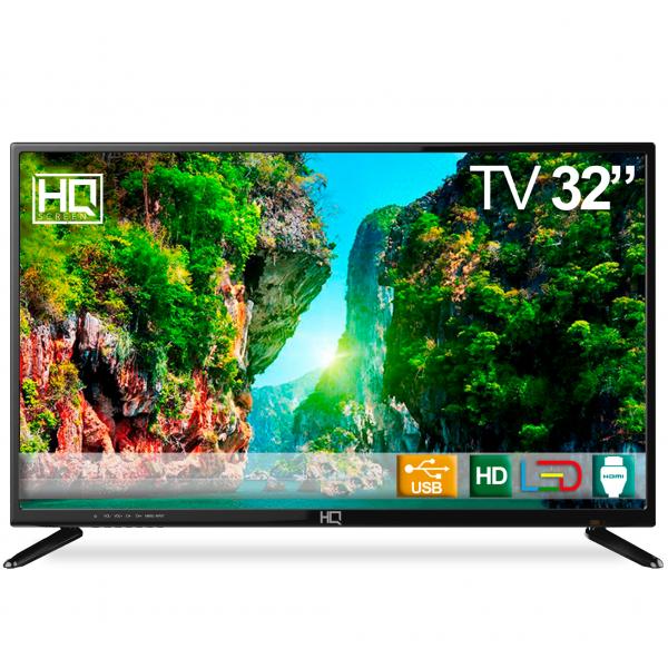 TV LED 32" HQ HQTV32 Resolução HD com Conversor Digital 3 HDMI 2 USB Recepção Digital