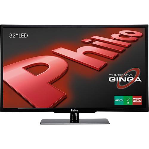 TV LED 32" Philco PH32U20DG HD com Conversor Digital 2 USB 3 HDMI 60Hz