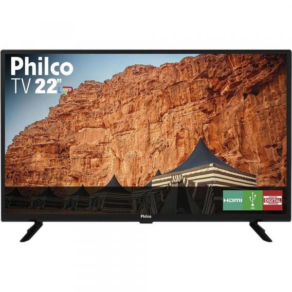 TV LED 22" Philco PTV22G50D, Conversor Digital Integrado, 2 HDMI, 1 USB, 60Hz - Preto