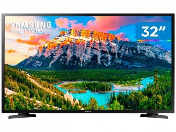 TV LED Samsung 32" 32J4290 HD Smart, 2 HDMI, 1 USB, Modo Filme, Web Browser, Espelhamento de Tela. - Fujioka Distribuidora