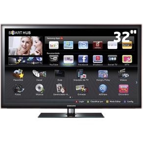 TV 32" LED Samsung Série D5500 UN32D5500 Full HD C/ Smart TV, Entradas HDMI e USB e Conversor Digital