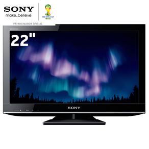 TV 22" LED Sony Bravia Série EX KDL 22EX355 com Conversor Digital, Rádio FM e Entradas HDMI e USB