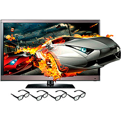 TV LG 47" LED CINEMA 3D Full HD, Smart TV, 4 Entradas HDMI, 2 Entradas USB, DLNA 120Hz - 47LW5700 + 4 Óculos 3D