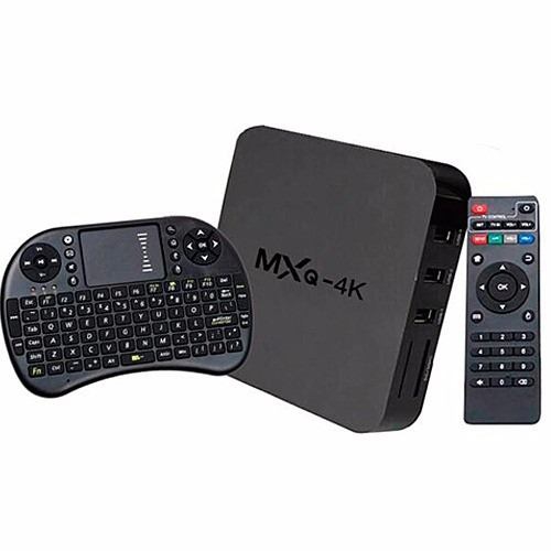 Tudo sobre 'Tv Midia Streaming BX MXQ 4k + Mini Teclado Universal Smart Tv com Led'