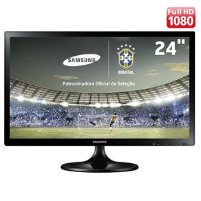 TV Monitor LED 24" Full HD Samsung LT24C310LBMZD com Função Futebol, Connect Share Movie e Conversor Digital