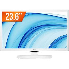 TV Monitor LED 23,6 LG HD HDMI Conversor Digital 24MT48DF Branco
