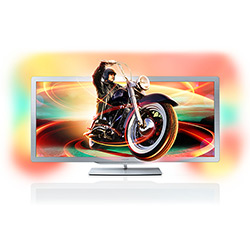 TV Philips 50" LED 3D 21:9 Smart TV Full HD, 4 HDMI, 2 USB, DTVi, DLNA, 120Hz - 50PFL8956D/78 + 2 Óculos 3D + Adaptador Wi-Fi