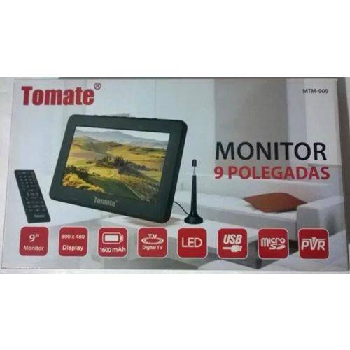 Tudo sobre 'Tv Portatil LCD 9 Polegadas Tela Monitor Tomate Mtm 909'