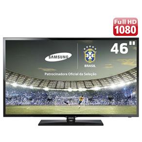 TV Slim LED 46" Full HD Samsung 46F5200 com Função Futebol, Clear Motion Rate 120Hz, Clear View, Entradas HDMI e USB