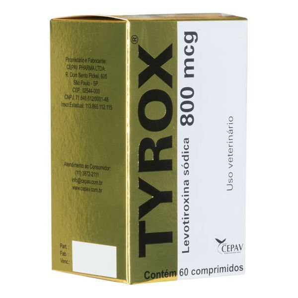 Tyrox 800mcg - Repositor Hormonal - 60 Comprimidos