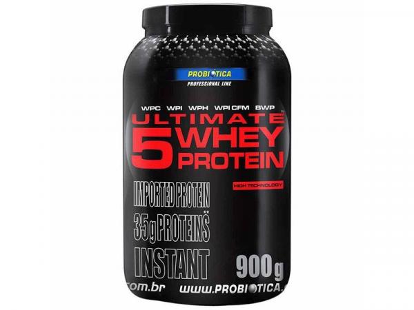 Tudo sobre 'Ultimate 5 Whey Protein Premium Line Baunilha 900g - Probiótica'