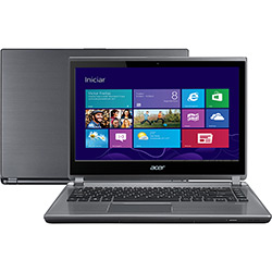 Ultrabook Acer 5-481T-6650 com Intel Core I3 4GB 500GB 20GB SSD 14" Windows 8