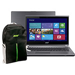 Ultrabook Acer M5-481PT-6851 com Intel Core I5 6GB 500GB 20GB SSD LED 14" Windows 8 + Mochila para Notebook
