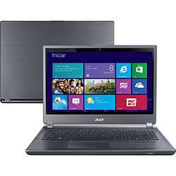 Ultrabook Acer M5-481T-6417 com Intel Core I5 6GB 500GB + 20GB SSD LED 14'' Windows 8