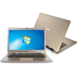 Ultrabook Acer S3-391-6632 com Intel Core I3 320GB e 20GB SSD LED 13,3" Windows 7 Home Basic