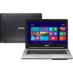 Ultrabook Asus S46CA/BRA-WX152H com Intel Core I7 6GB 500GB 24GB SSD LED 14" Windows 8