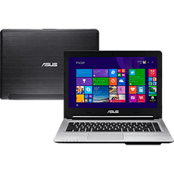 Ultrabook Asus S46CB Intel Core I5 6GB (2GB Memória Dedicada) 500GB +24GB SSD LED 14'' Windows 8