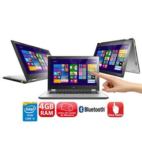 Ultrabook 2 em 1 Touch Lenovo Yoga 2 com Intel® Core™ I5-4200U, 4GB, 500GB, 16GB SSD, Leitor de Cartões, Micro HDMI, Bluetooth, LED 13.3", Window