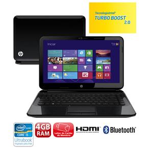 Ultrabook HP Pavilion 14-B080BR com Intel® Core™ I5-3317U, 4GB, 32GB SSD, 500GB, Leitor de Cartões, HDMI, Wireless, Bluetooth, LED 14" e Windows - Ul