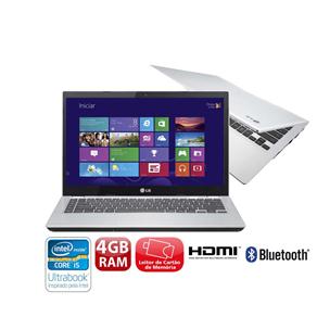 Ultrabook LG U460-G.BG51P1 com Intel® Core™ I5-3337U, 4GB, 500GB, 32GB SSD, Leitor de Cartões, HDMI, Wireless, Bluetooth, LED 14” e Windows 8