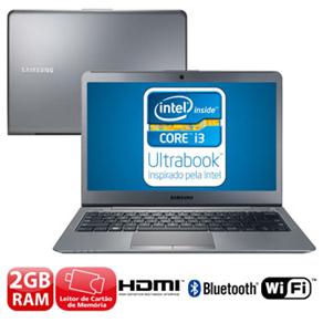 Ultrabook Samsung 530U3C-AD2 com Intel® Core™ I3 3217U, 2GB, 500GB, 24GB ISSD, Leitor de Cartões, HDMI, Bluetooth, Wireless, LED 13.3” e Windows 8